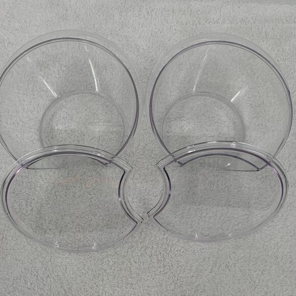 Veggie Bullet Custom Fit Bowl w/Lid Set of 2 VB-102 Replacement Parts Clear - Picture 1 of 5